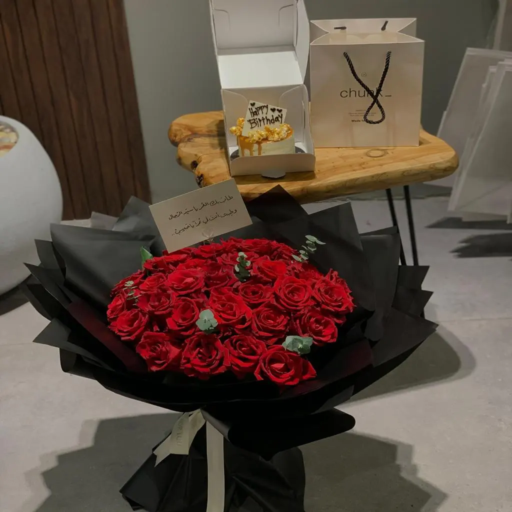 Flowers and Cake Bouquet